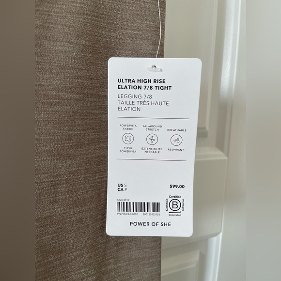 [NWT] ATHLETA Elation Ultra High Rise 7/8 Legging | Tan | S - Picture 7 of 10